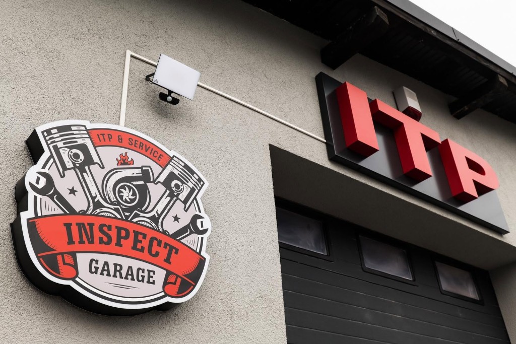 Stația ITP Inspect Garage din Satu Mare — fațadă cu semnul ITP